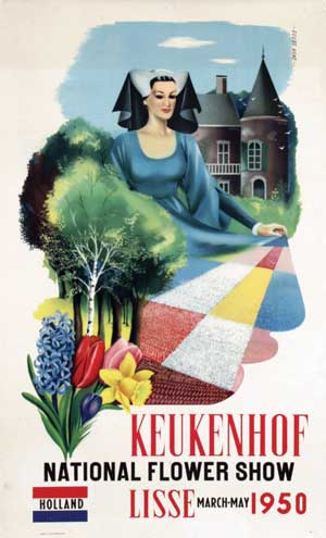 ADVERTISING EXHIBITION FLOWER SHOW KEUKENHOF LISSE NETHERLANDS POSTER LV802
