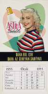 <h1> Anonymous </h1>Astra Lambalari calendar 1955<br /><b>42 | A |  Anonymous  - Astra Lambalari calendar 1955 | € 80 - 140</b>