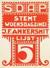 <h1>Albert P. jr. Hahn (1894-1953)</h1>SDAP Kieskring Arnhem<br /><b>621 | A- | Albert P. jr. Hahn (1894-1953) - SDAP Kieskring Arnhem | € 150 - 400</b>