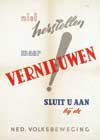 <h1>Frans Waslander (1913-1977)</h1>Ned. Volksbeweging Vernieuwing onuitvoerbaar zonder arbeid<br /><b>700 | B+ | Frans Waslander (1913-1977) - Ned. Volksbeweging Vernieuwing onuitvoerbaar zonder arbeid | € 120 - 300</b>