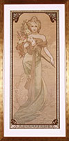 <h1>Alphonse Mucha (1860-1939)</h1>F. Champenois Paris The Seasons variant on silk<br /><b>531 | B/B+ | Alphonse Mucha (1860-1939) - F. Champenois Paris The Seasons variant on silk | € 18000 - 30000</b>