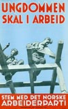 <h1> Anonymous </h1>A collection of 5 small photomontage posters for Det Norske Arbeidersparti<br /><b>136 | A-/B+/B |  Anonymous  - A collection of 5 small photomontage posters for Det Norske Arbeidersparti | &euro; 150 - 200</b>