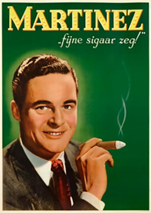 <h1> Various artists (o.a. Koen van Os) </h1>A collection of 6 cigar posters for Regal, Karel I, Wintermans, Senator and  Martinez<br /><b>745 | A-/B+ |  Various artists (o.a. Koen van Os)  - A collection of 6 cigar posters for Regal, Karel I, Wintermans, Senator and  Martinez | &euro; 160 - 260</b>